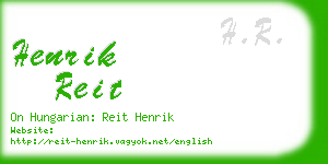 henrik reit business card